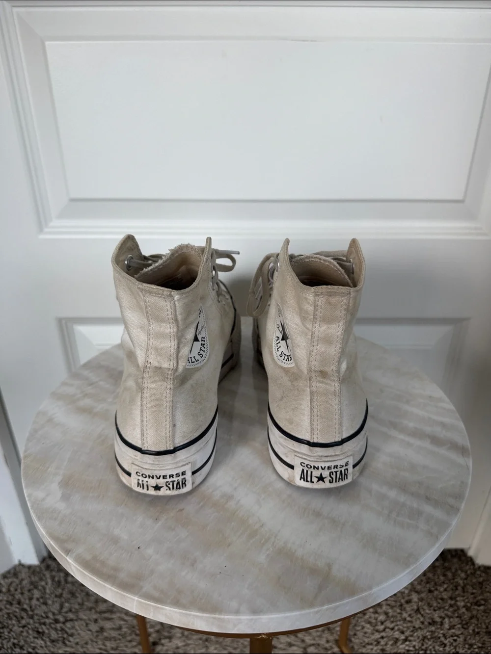 Converse Classic High-Top Canvas Sneakers in Off-White